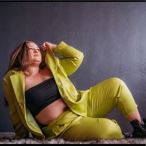 Eloquii Lime Green Pant Suit